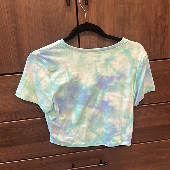 Wild Fable Blue Tie Dye Crop Top Size L - Picture 3 of 3